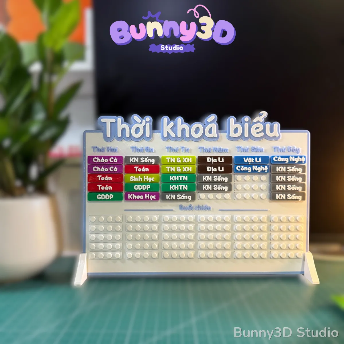 BẢNG THỜI KHOÁ BIỂU LEGO THIẾT KẾ IN 3D THAY ĐỔI MÔN HỌC – Dùng được cho cả 3 cấp học